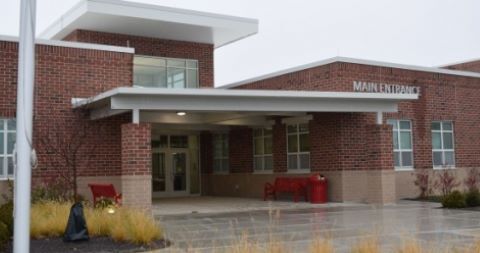 Lebanon Junior High building entrance